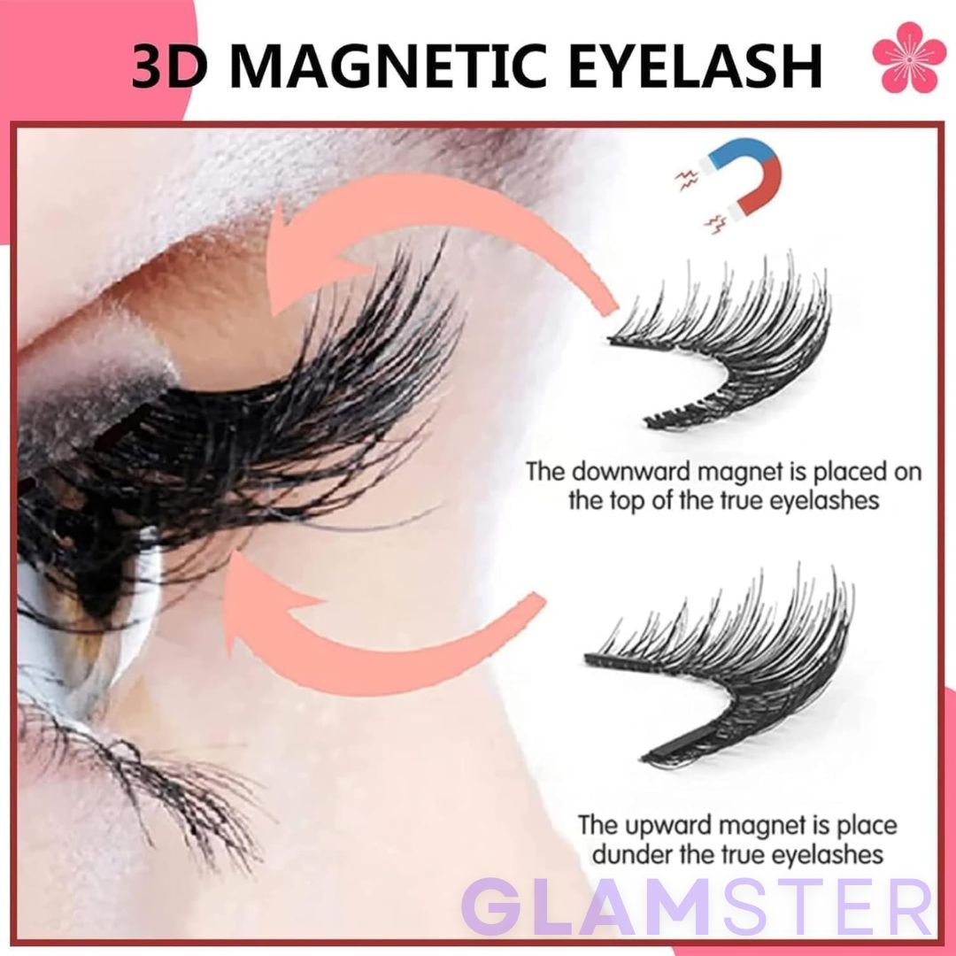 Reusable Natural Magnetic Eyelashes (No Glue Needed)
