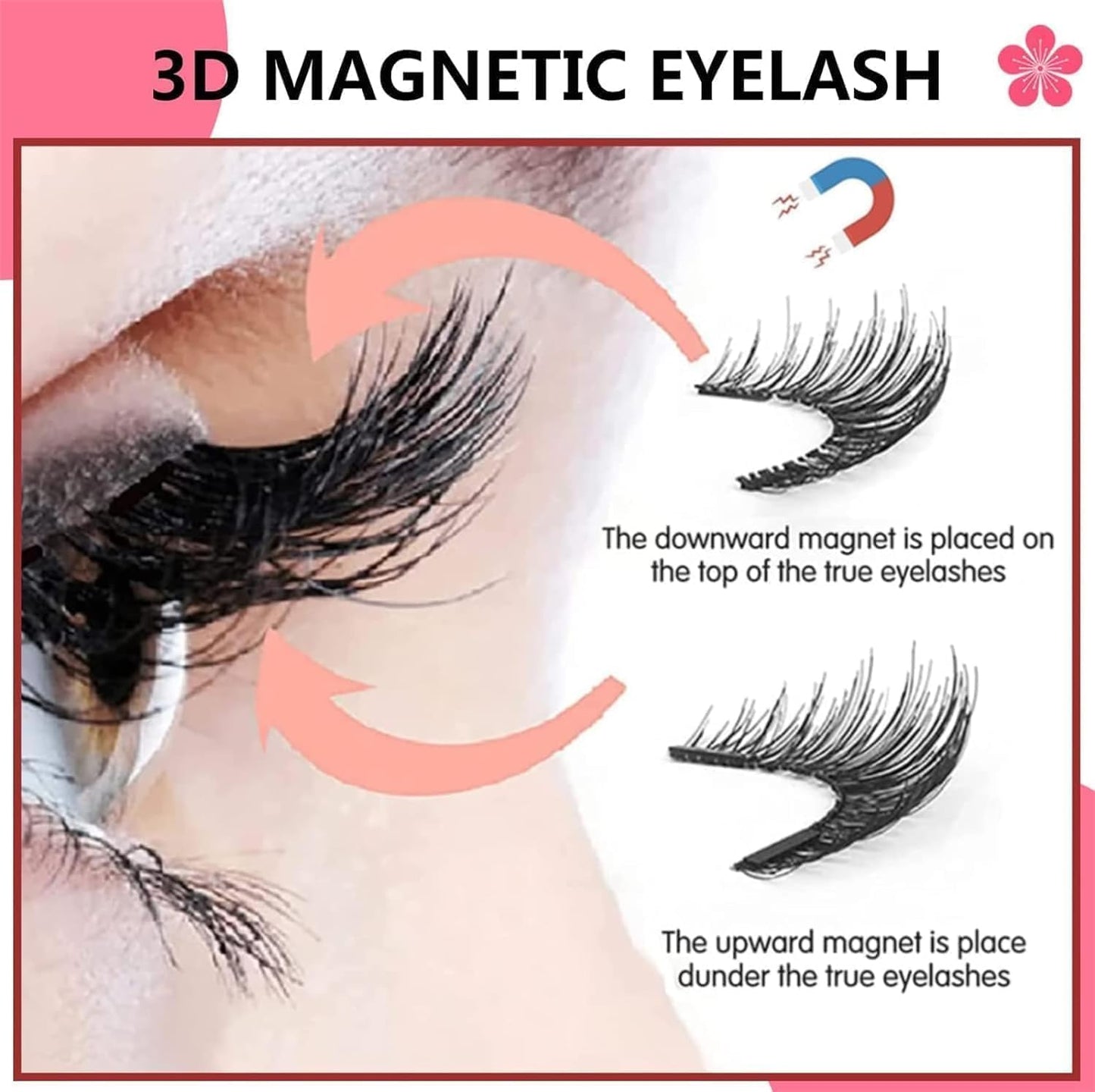 Reusable Natural Magnetic Eyelashes (No Glue Needed)