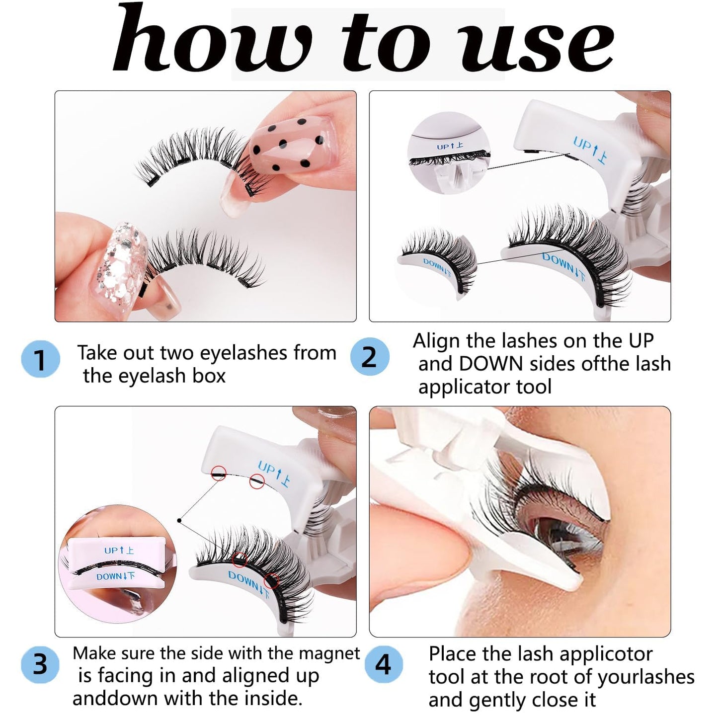 Reusable Natural Magnetic Eyelashes (No Glue Needed)