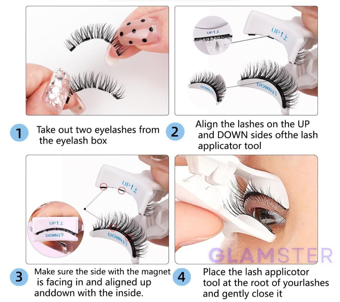 Reusable Natural Magnetic Eyelashes (No Glue Needed)