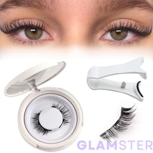 GLAMSTER Natural Re-usable Magnetic Eyelashes (No NEED GLUE)